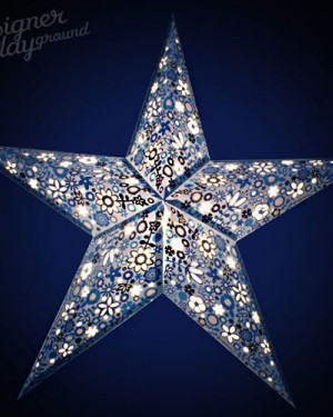 Paper Star Blue Garden