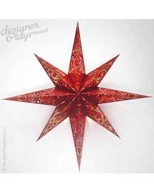 Paper Star Magical Night Red
