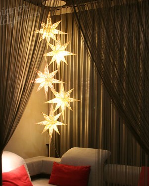 Paper Star Magical Night White Set of 5