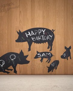Pig Family Silhouette