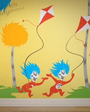 Thing 1 Thing 2 Flying Kites - Dr Seuss