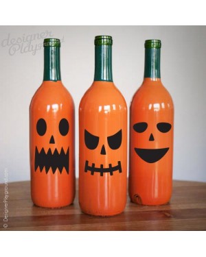 Eerie Faces sticker for Halloween decor