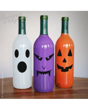 Eerie Faces sticker for Halloween decor