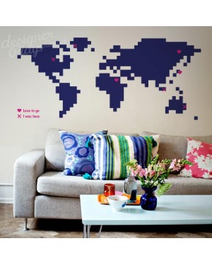 Pixelated World Map