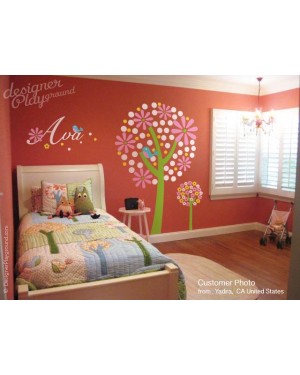 Colorful Tree with Name for Brooke Bedding