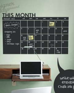 Daily Chalkboard Wall Calendar
