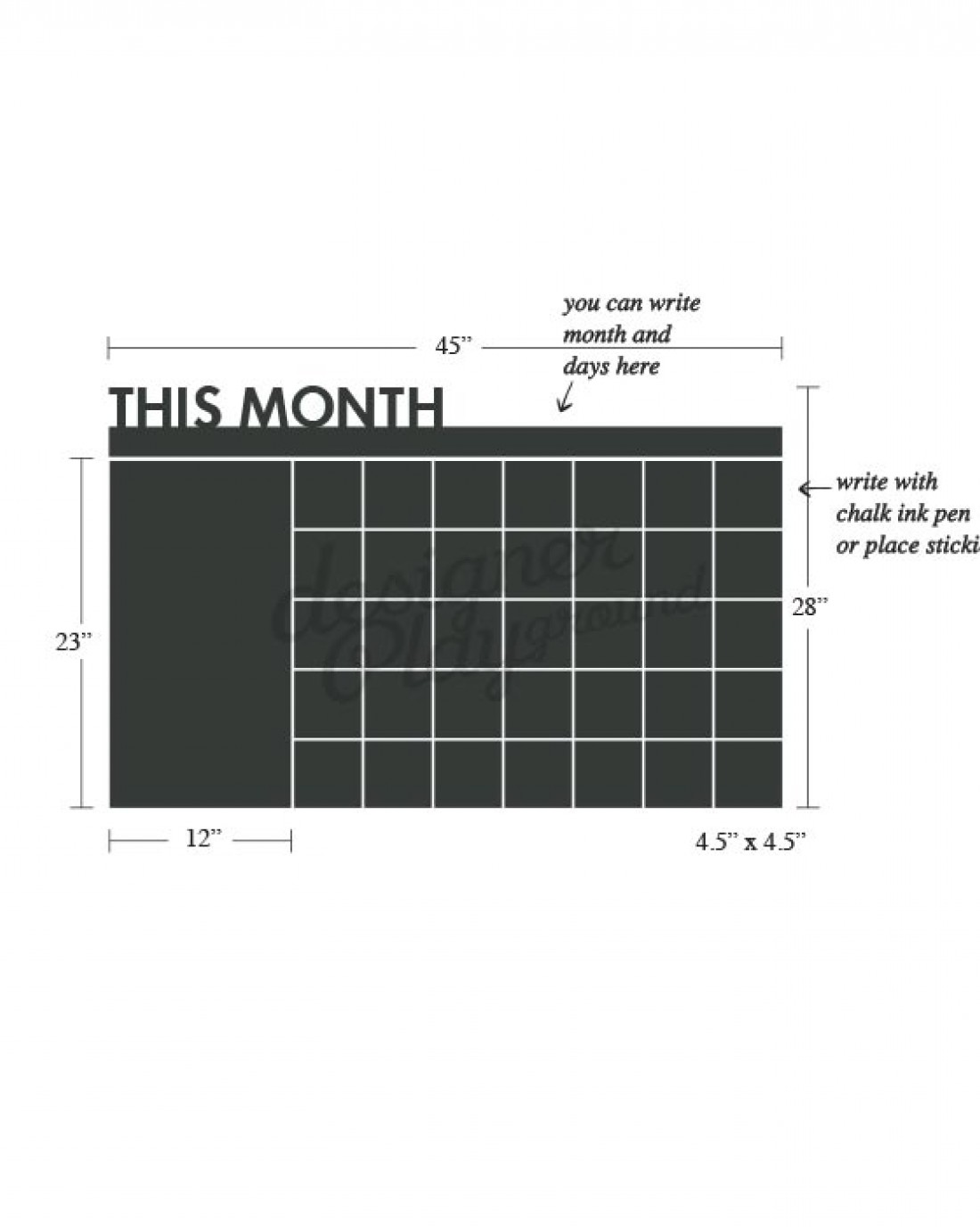 Daily Chalkboard Wall Calendar