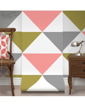 Triangles Geometric Wallpaper - Peel & Stick